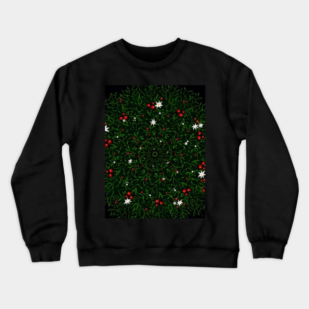 Christmas Holiday Wreath Crewneck Sweatshirt by LockeNLore